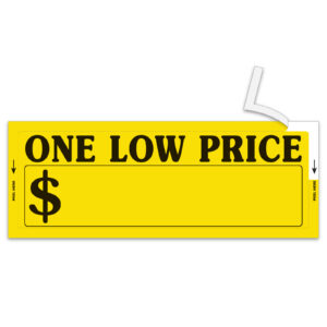 One Low Price Window Sticker - Qty. 100