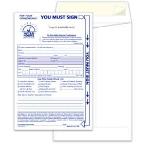 Custom After Hours Envelopes - Custom Imprint Area - Standard - Peel n Seal