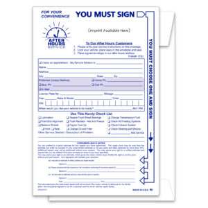 Custom After Hours Envelopes - Multi-Choice - Self Seal