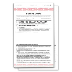 Multi-Part Interior Buyer's Guides - 2 Part - As Is - English - No Lines - BG3 - Stub
