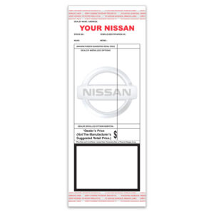 Custom Addendum Stickers with Tape