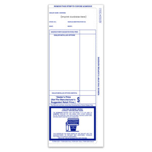 Custom 3 Sided Seal Addendum Stickers