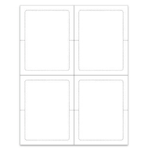Blank Interior Laser Window Stickers - 4-1/4" x 5-1/2" - 4 UP - Blank