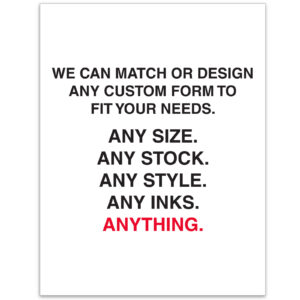 Custom Carbonless Stubbed Forms