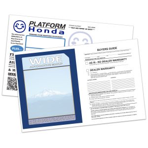 Custom Exterior Laser Window Stickers - 11" x 17"